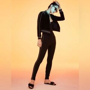 MOTHER High-Waisted Looker Not Guilty One Liner Gold Retro Punk Jeans